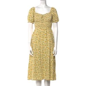 FAITHFULL THE BRAND FLORAL MIDI LENGTH DRESS